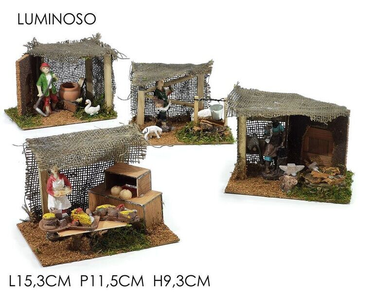 AMBIENTAZIONE PRESEPE CON LUCIA BATTERIA