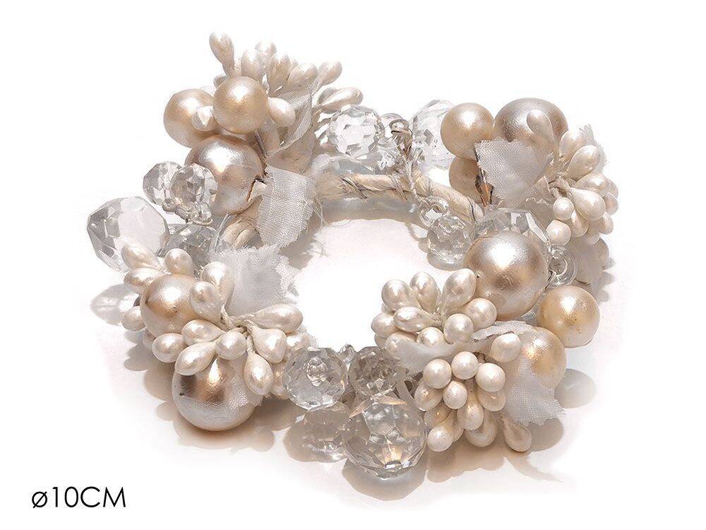 GIROCANDELA CON PERLE BIANCO MIS. PICCOLA
