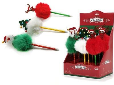 PENNA CON PERSONAGGI NATALE  3 ASS
