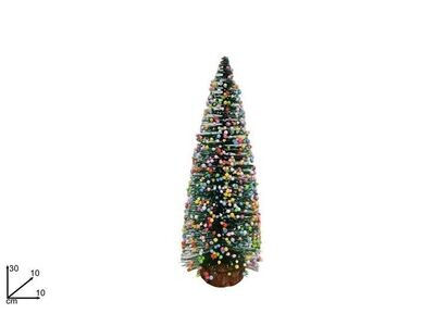ALBERO 30CM CON PALLINE COLORATE INNEVATO QY-044