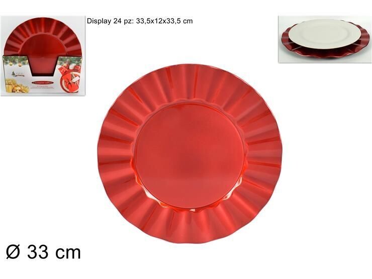 SOTTOPIATTO 33cm ROSSO SMERLATO FS2003-R(F.0.42)
