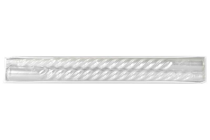SET 2 CANDELE TORCIGLIONE 30CM BIANCO