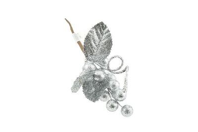RAMO GLITTERATO 22CM TYL21-121 ARGENTO