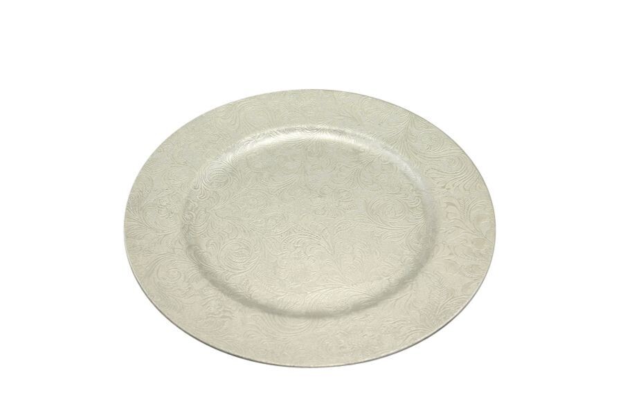 SOTTOPIATTO DECOR. D.33CM M.FS6018-O ARGENTO