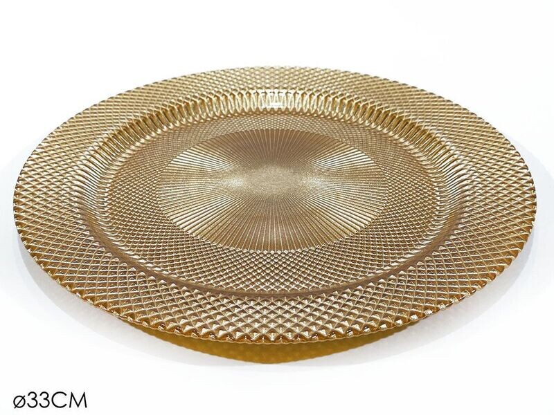 SOTTOPIATTO DIAM. 33cm ORO GLITTER