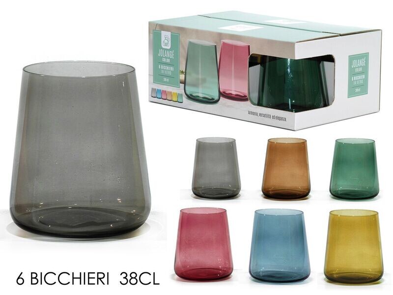 SET 6 BICCHIERI 38CL 6ASS
