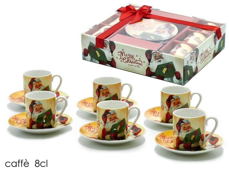 BOX CAFFE' 6+6 8CL DEC. BABBO NATALE