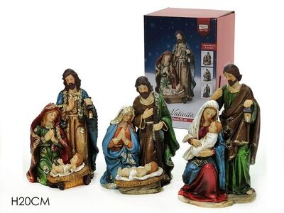 SET NATIVITA' SU BASE H20CM 3ASS