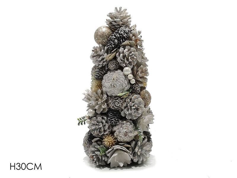 ALBERO BIANCO CON FIORI 30CM