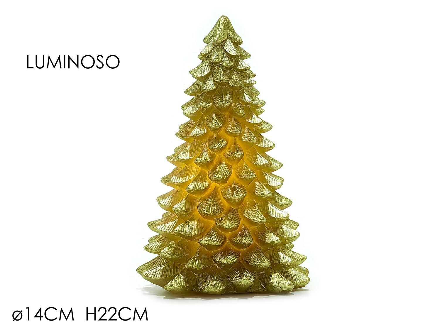 ALBERO CON LUCE H22CM ORO