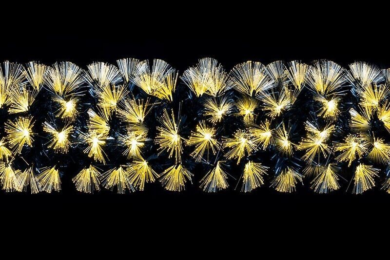 FESTONE NERO 20X200CM 112LED B.CALDO 8FUNZ