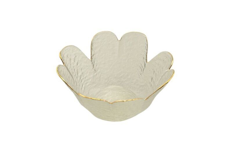CENTROTAVOLA VETRO PS1001 H8+D17CM TRASP./ORO