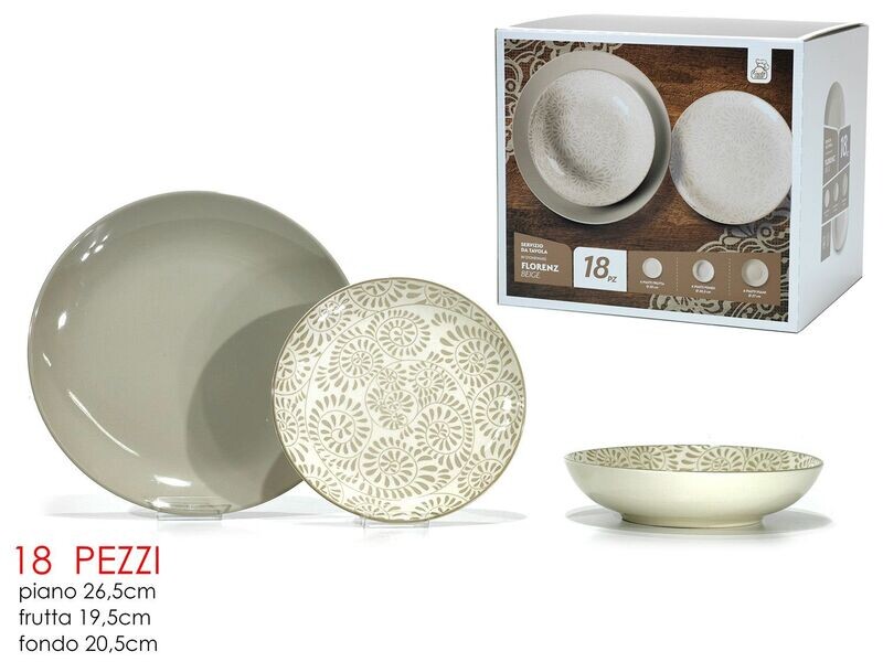 SERVIZIO TAVOLA 18PZ FLORENZ BEIGE