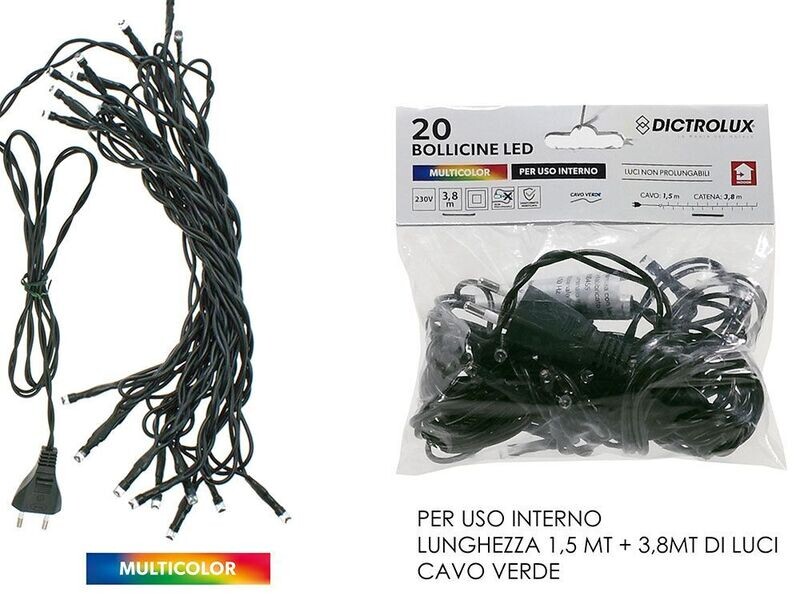 LUCI BOLLICINE MULTICOLOR LED 20PZ