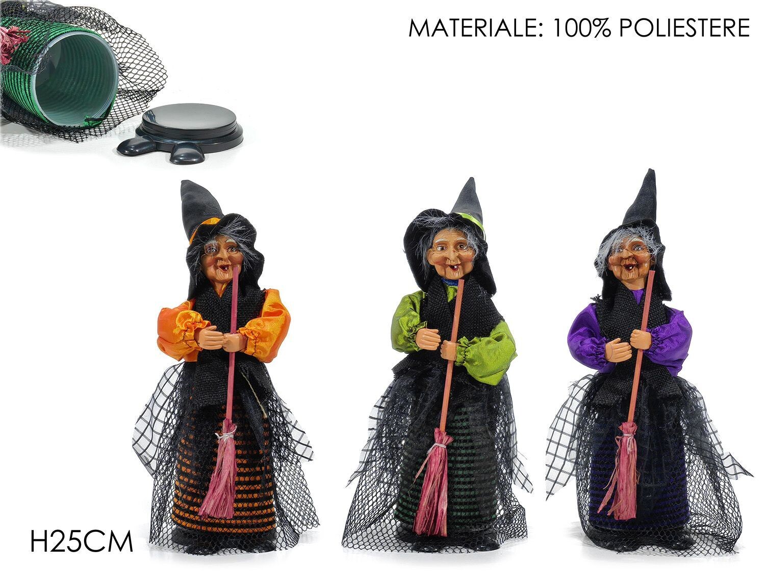 BEFANA PORTADONI H25CM 3ASS