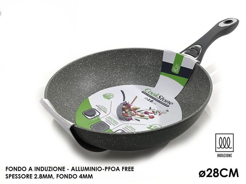 COOKSTONE-PADEL/WOK 28CM INDUZIONE GRI.