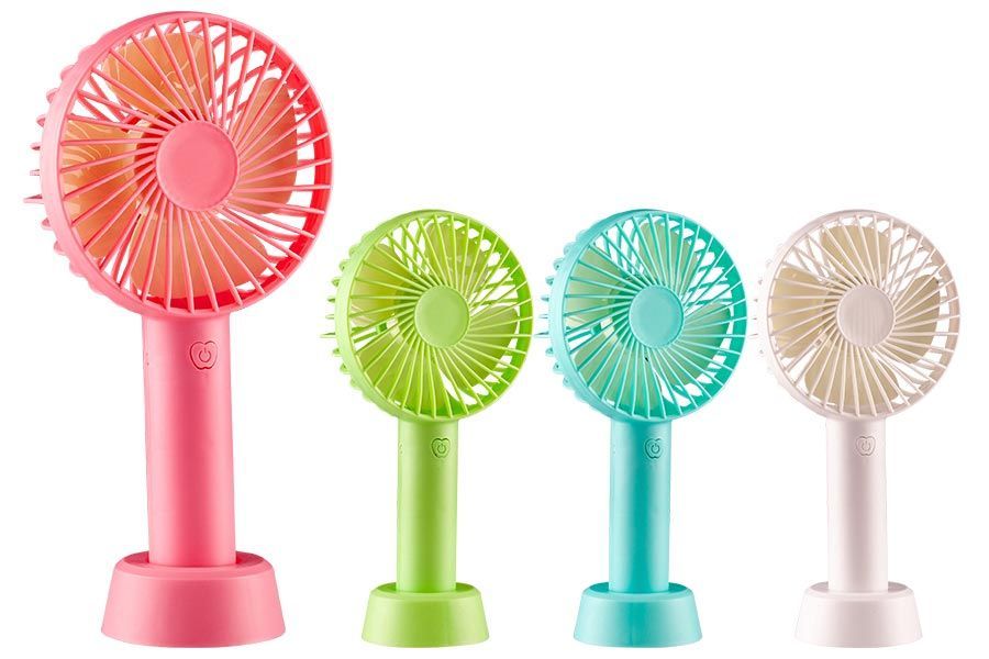VENTILATORE PORTTATILE USB 21X10,6X4,4CM 4 COLORI
