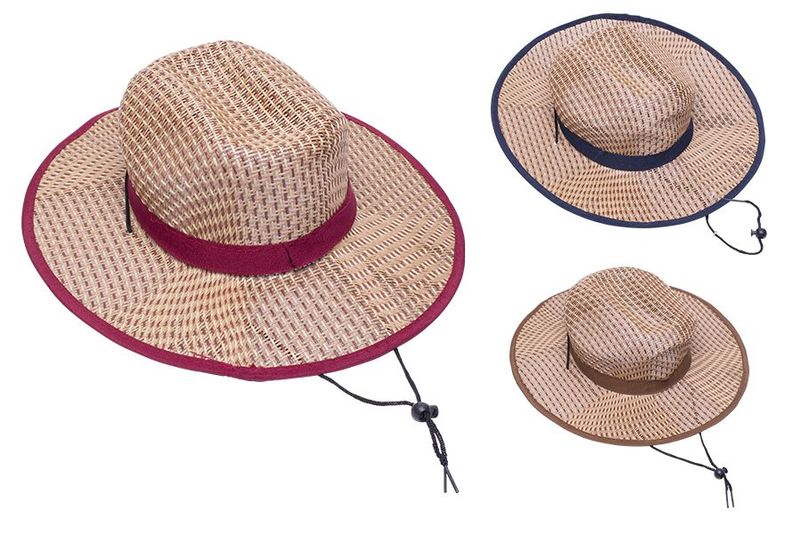 CAPPELLO PAGLIA DA SPIAGGIA 58CM 3 ASS