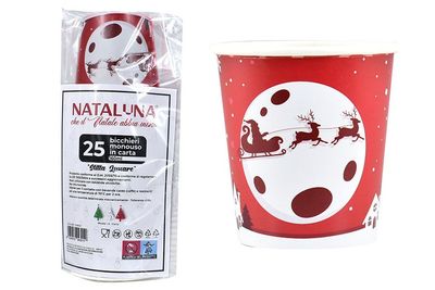 BICCHIERI 25PZ MONUSO IN CARTA 160ML DIS renne