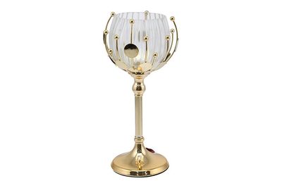 PORTACANDELA 1FUOCO DIA.16XH.33,5CM ORO