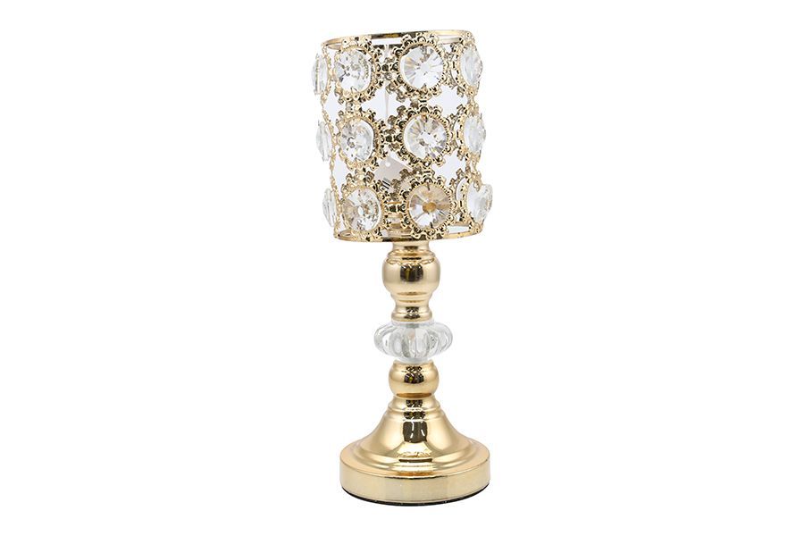 PORTACANDELA 1FUOCO DIA.12XH.34CM ORO