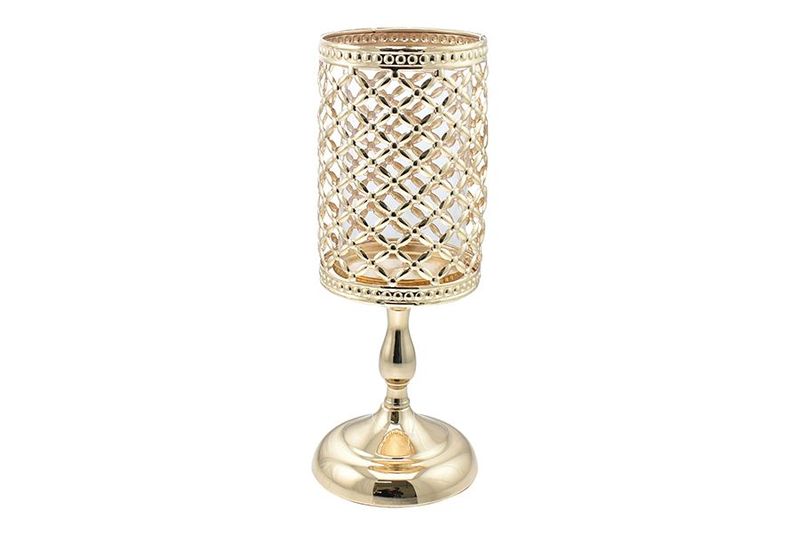 PORTACANDELA 14X14X34CM M.64G-M ORO