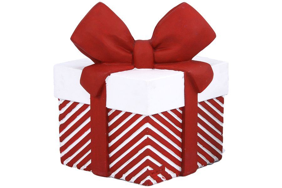 BASE ALBERO 36X36X47CM PORTAREGALO BIANCO/ROSSO
