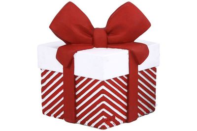 BASE ALBERO 36X36X47CM PORTAREGALO BIANCO/ROSSO