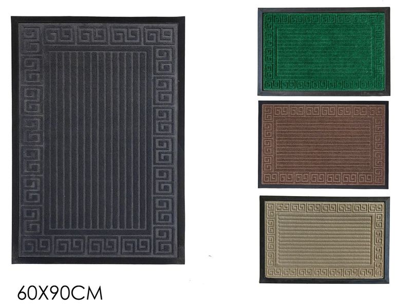 TAPPETO CON GRECA 60X90 4ASS