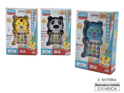 TELEFONINO CUCCIOLOTTO BATTERY OPERATED CON  LUCI E SUONI 3ASS