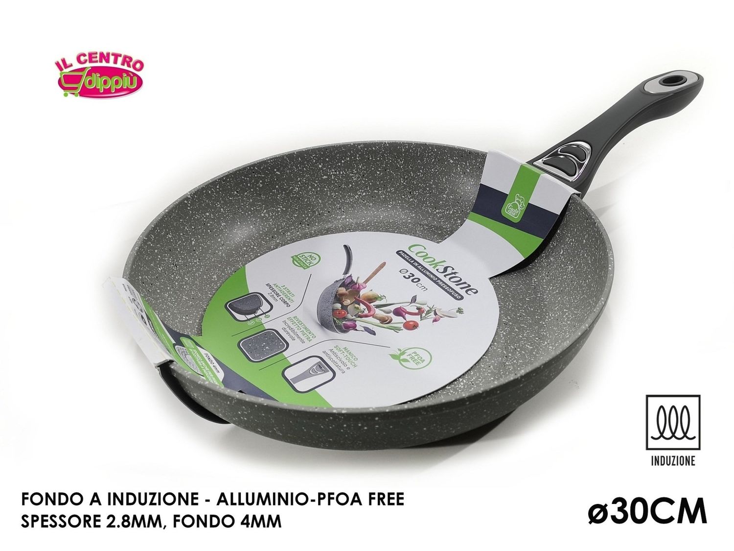 COOKSTONE PADELLA 30CM INDUZIONE GRIGIO