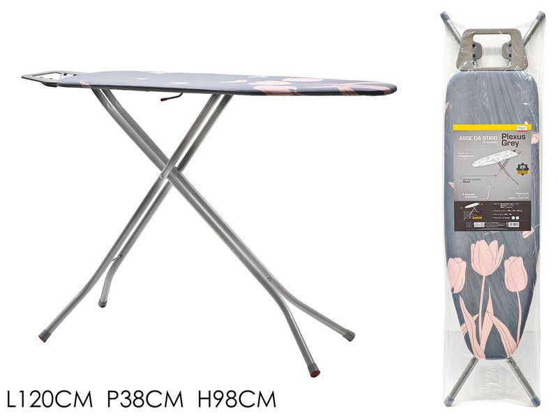 ASSE DA STIRO PLEXUS GREY 120X38CM 2ASS