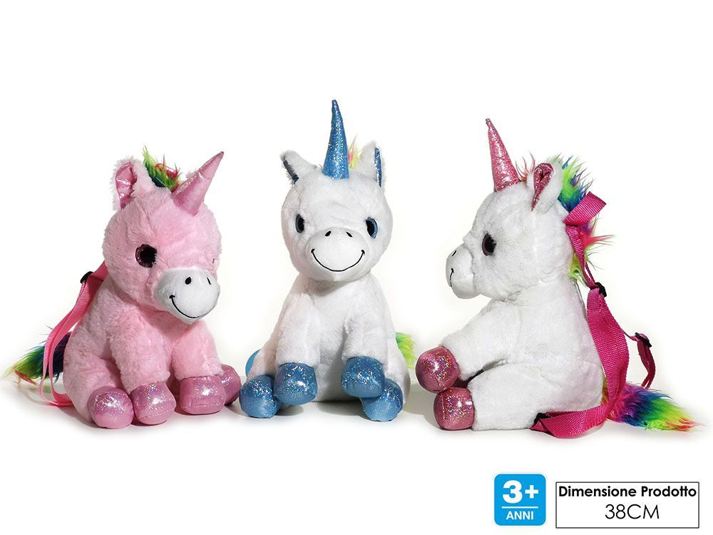 MORBIDOSI-ZAINETTO UNICORNO H38CM 3ASS