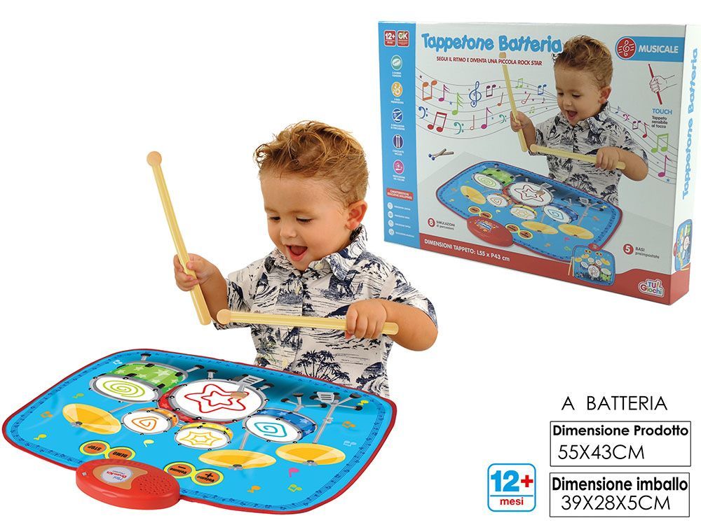 TAPPETONE BATTERIA 2 IN 1