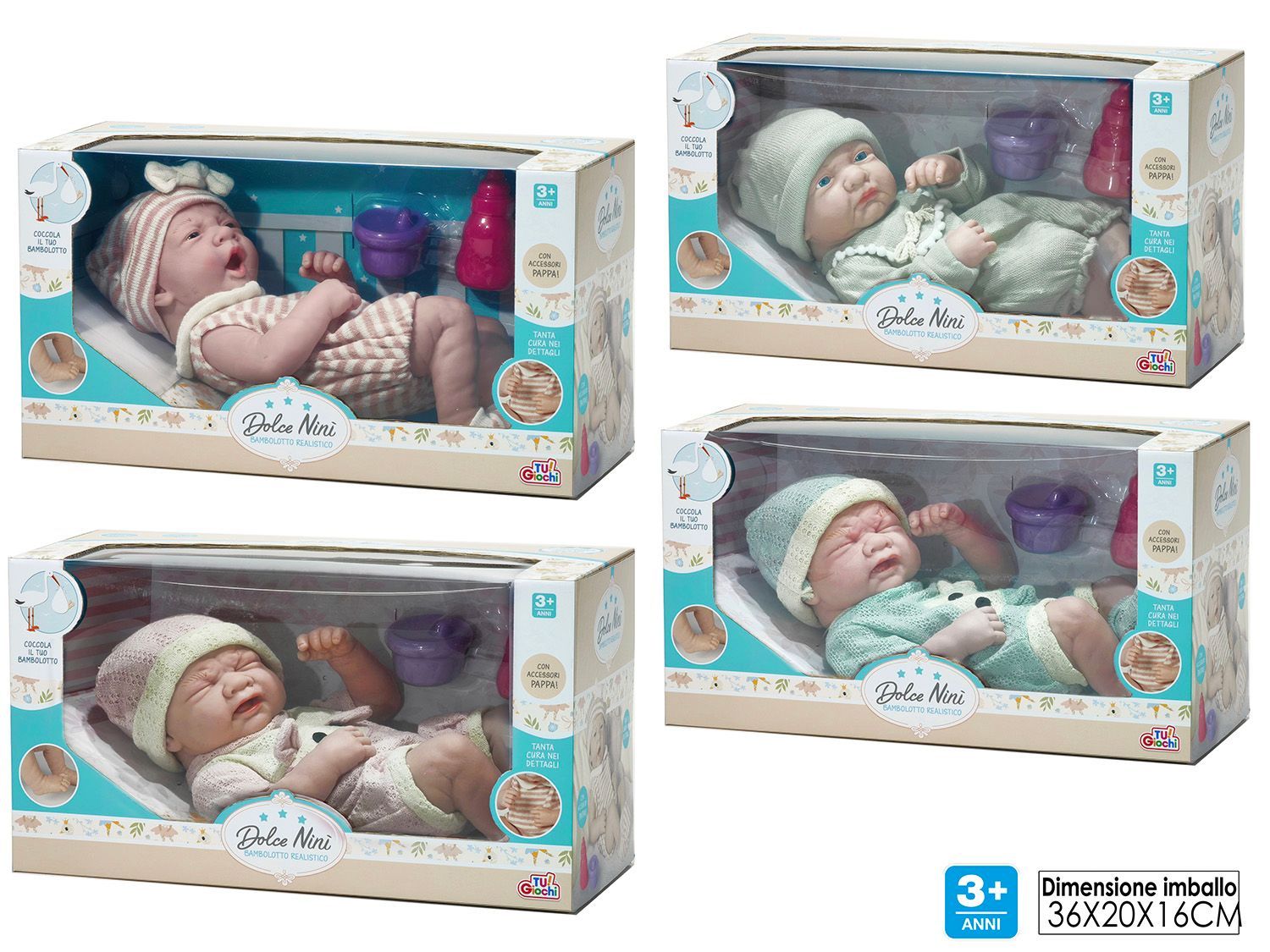 DOLCE NINO BAMBOLOTTO REALISTICO 4ASS