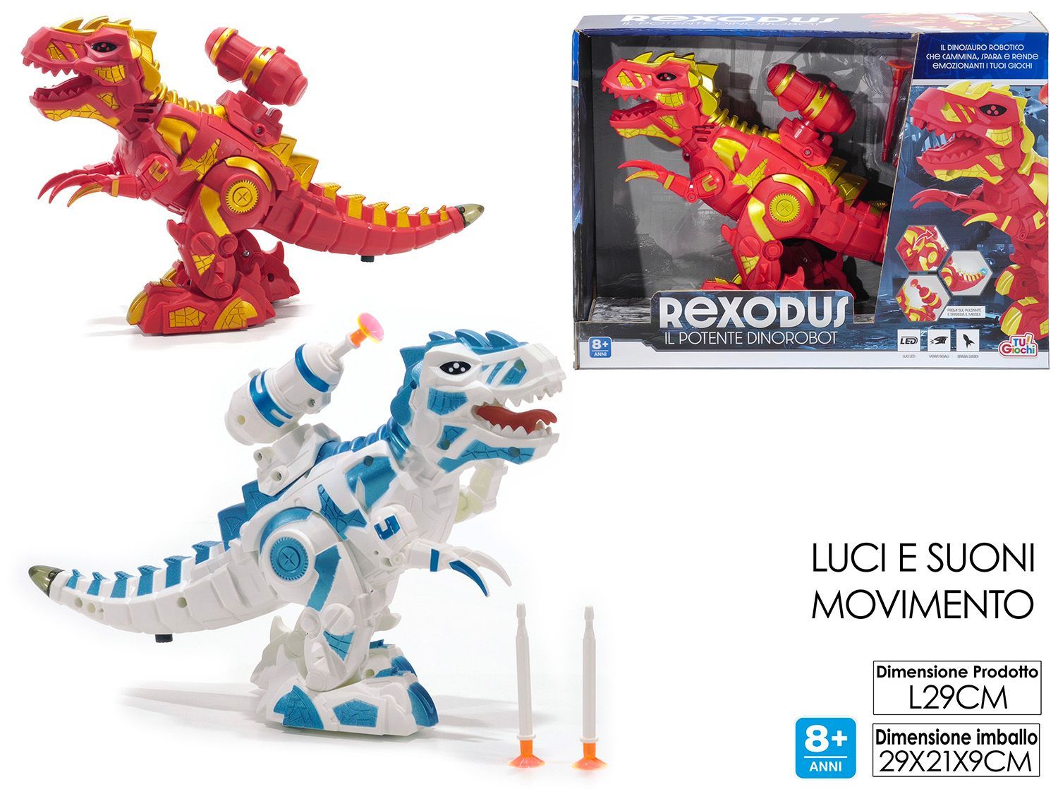 REXODUS IL POTENTE DINO ROBOT B/O 2ASS