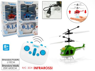 MINI ELICOTTERO RADIOCOMANDATO 2CH 3ASS