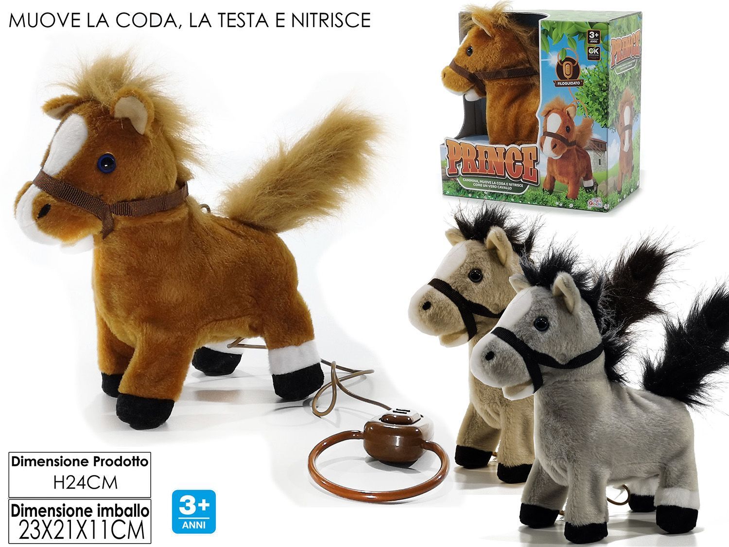 CAVALLO FILOGUIDATO BATTERY OPERATED 3FUNZ. 3ASS