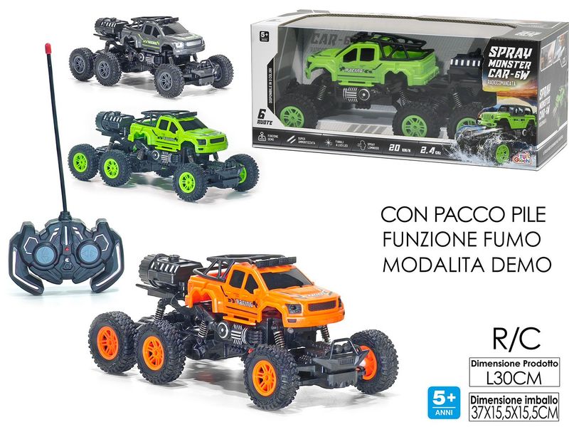 AUTO RADIOCOMANDATA 27MHZ 2.4G 6 FUNZIONI 3ASS