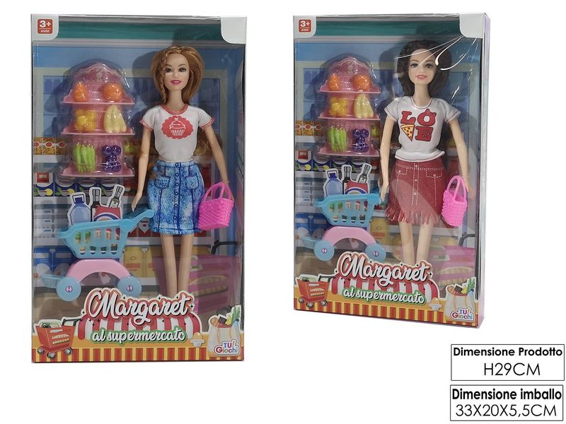 BAMBOLA "MARGARET AL SUPERMERCATO" 2ASS