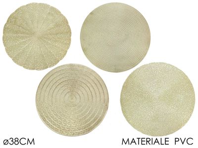 TOVAGLIETTA DORATA DM.38CM ORO 4ASS