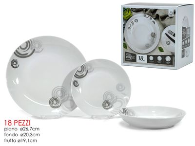 SERVIZIO TAVOLO 18PZ CIRCLE PORC.