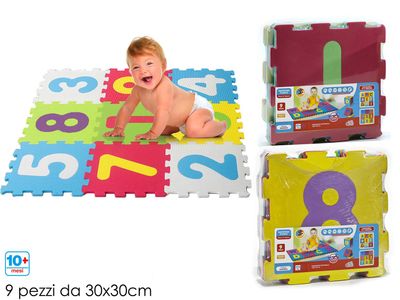 TAPPETINO PUZZLE 9PZ 30X30CM 2ASS