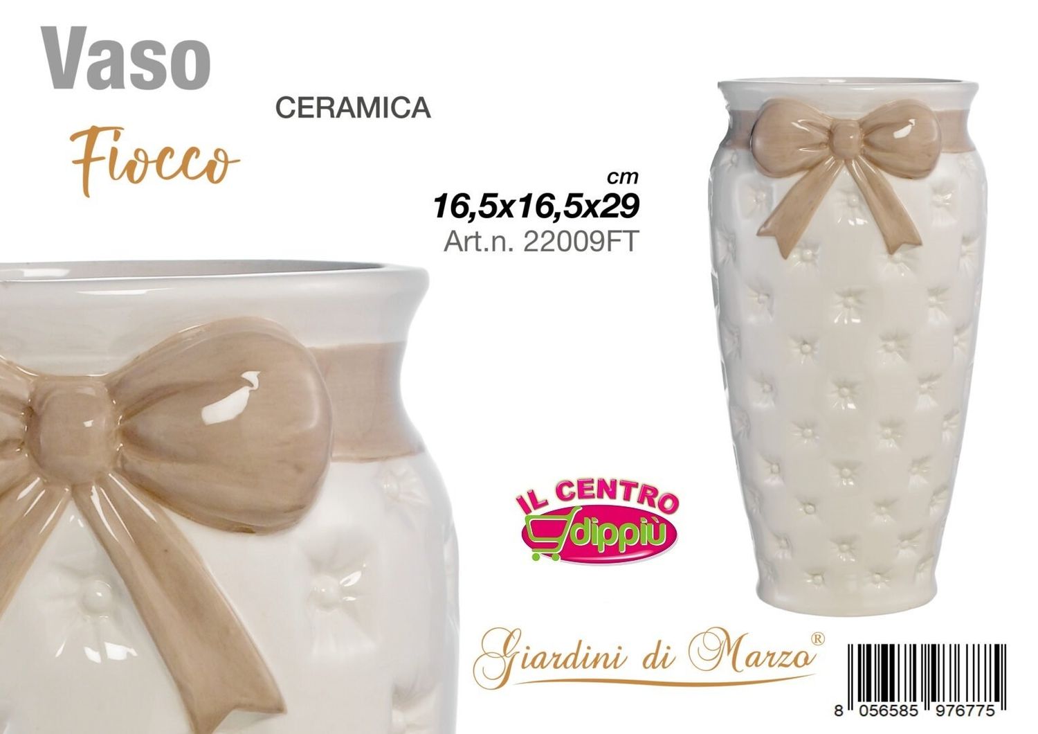 VASO FIOCCO TORTORA