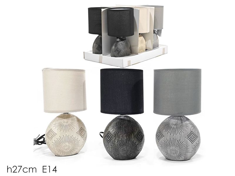 LAMPADA CON BASE PIATTA H27 E14 3ASS