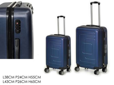 TROLLEY SEMIRIGIDO BLU 43X26X65