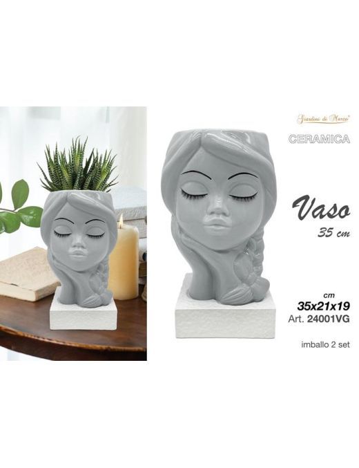 VASO BAMBOLINA  BIANCO 35cm 24001VT