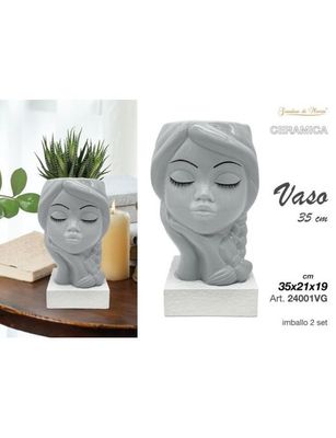 VASO BAMBOLINA  BIANCO 35cm 24001VT