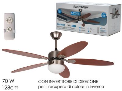 VENTILATORE SILENT WOOD 5PALE 128CM