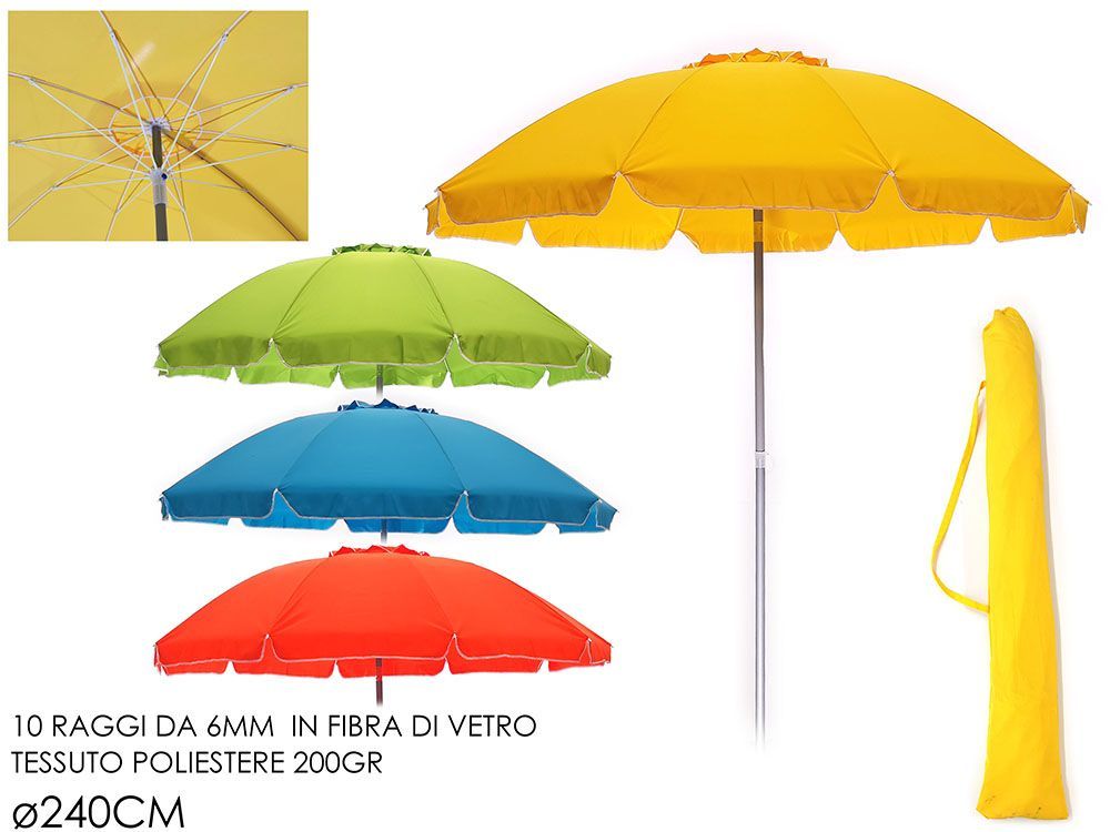 OMBRELLONE 240CM 4ASS CON FODERO